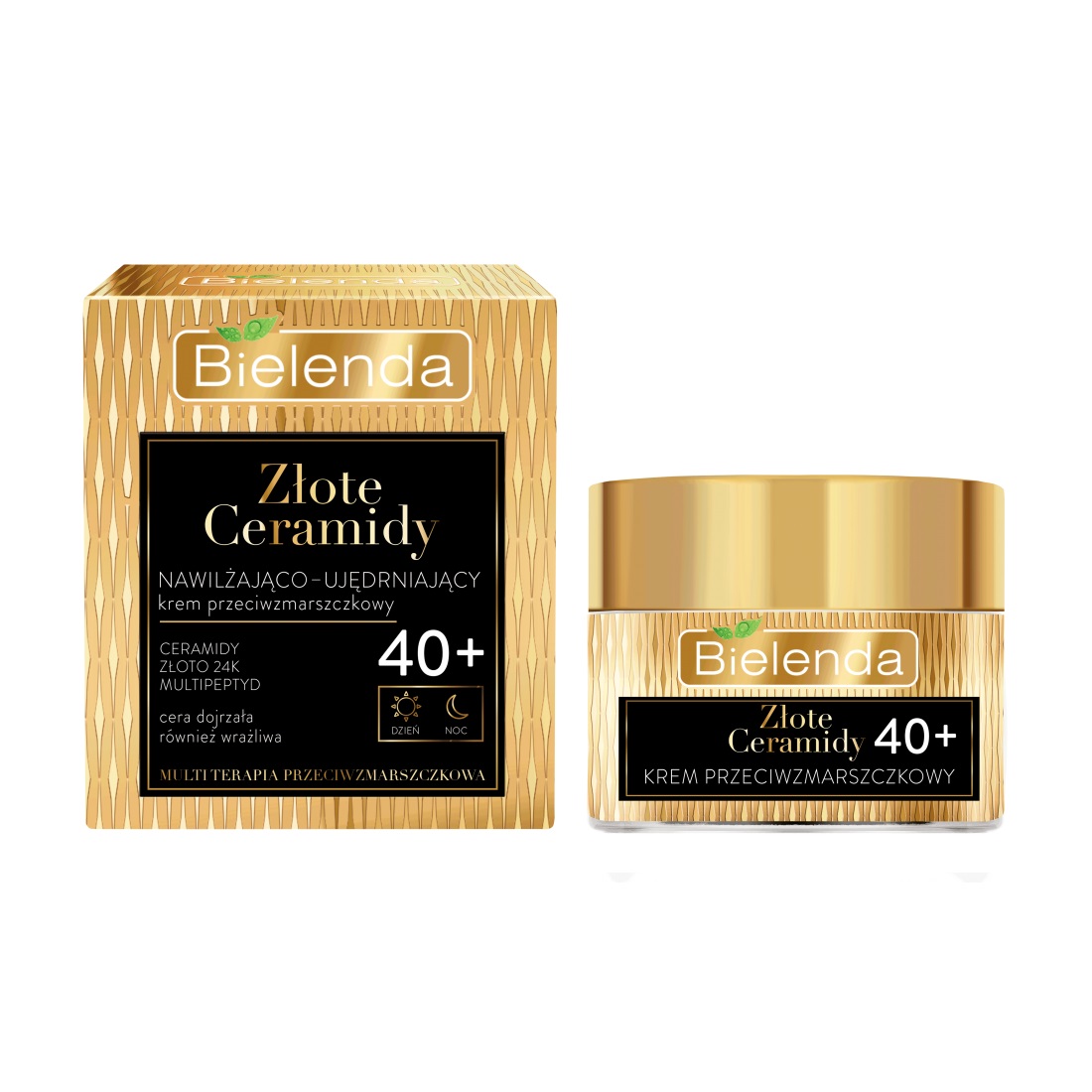 50718751669192522 Złote Ceramidy nawilżająco-ujędrniający krem przeciwzmarszczkowy 40+ na dzień i noc 50ml - obrazek 1
