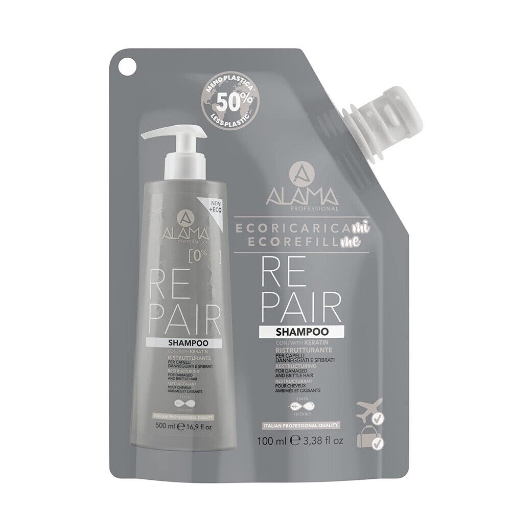 50775681719997371 Repair szampon z keratyną do włosów zniszczonych refill 100ml - obrazek 1