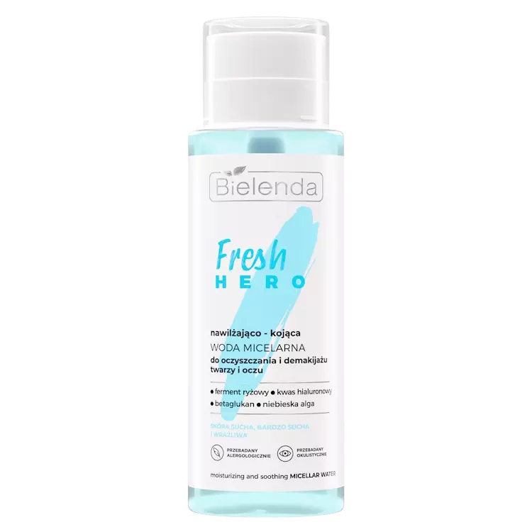 50808121741626284 Fresh Hero nawilżająco-kojąca woda micelarna do oczyszczania i demakijażu twarzy i oczu 400ml - obrazek 1