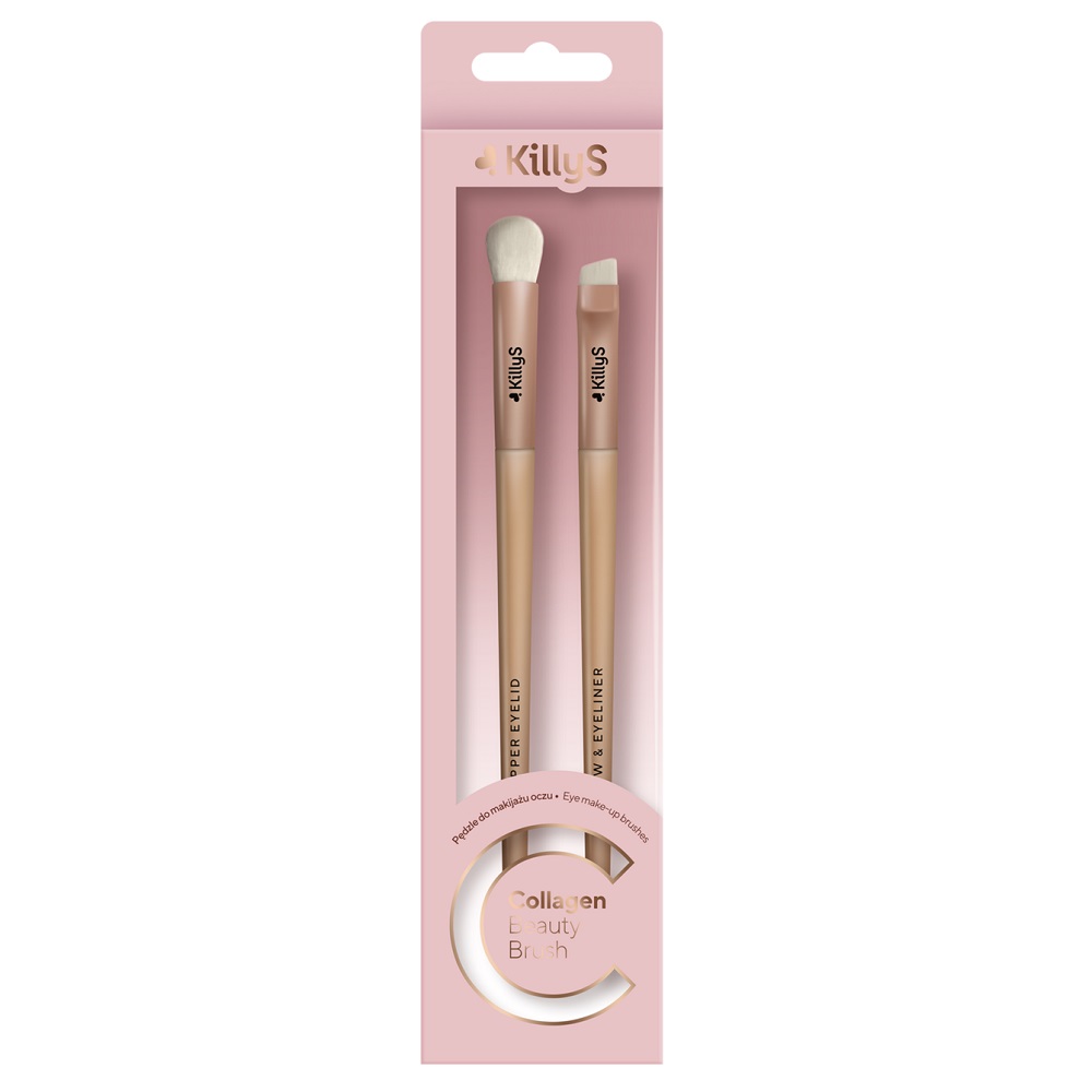 50953701711534077 Collagen Beauty Brush pędzle do brwi i cieni 2szt - obrazek 1