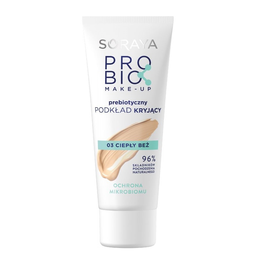 51017301675944269 Probio Make-Up prebiotyczny podkład kryjący 03 Ciepły Beż 30ml - obrazek 1