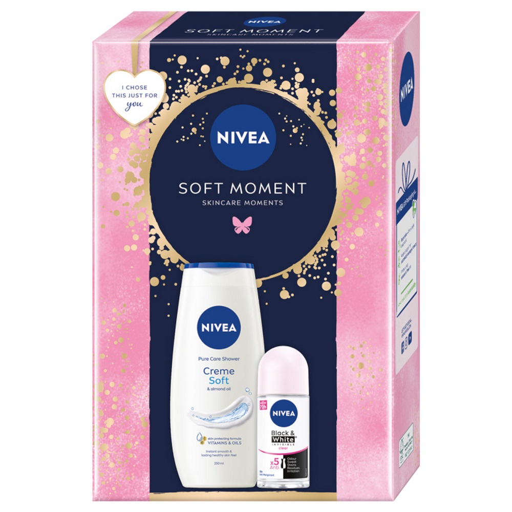 Created with GIMP Soft Moment zestaw żel pod prysznic 250ml + antyperspirant roll-on 50ml - obrazek 1