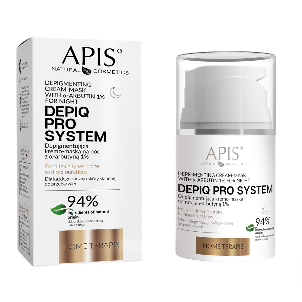 51042671712205355 Depiq Pro System depigmentująca kremo-maska na noc z α-arbutyną 1% 50ml - obrazek 1