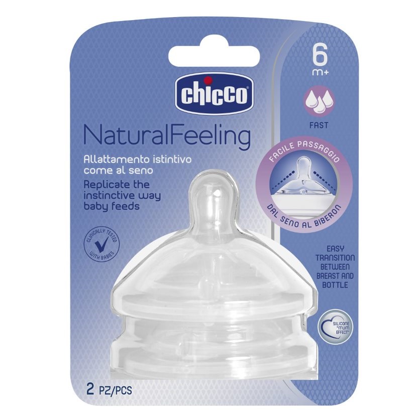 51150451675941477 Natural Feeling smoczek silikonowy na butelkę przepływ szybki 6m+ 2szt. - obrazek 1