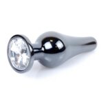 Butt Plug Collection Jewellery Dark Silver metalowy korek analny Clear