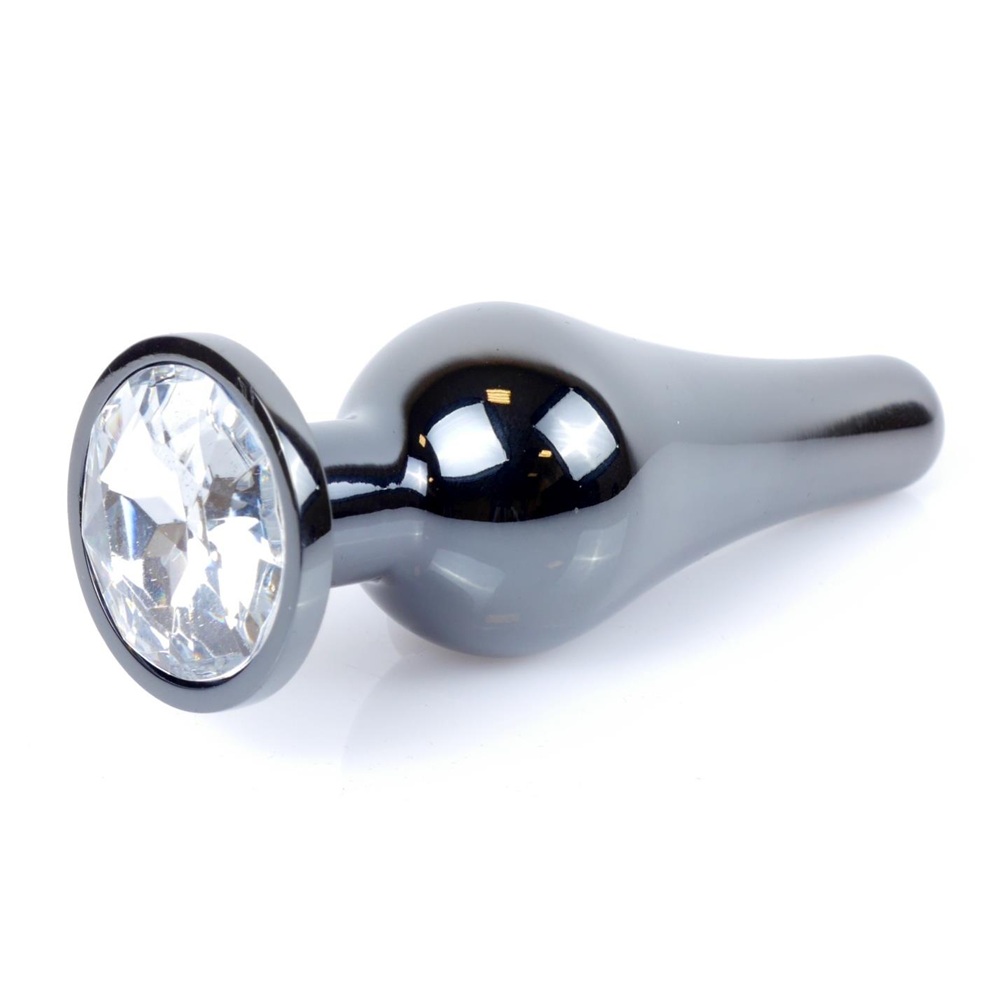 51231261778218809 Butt Plug Collection Jewellery Dark Silver metalowy korek analny Clear - obrazek 1