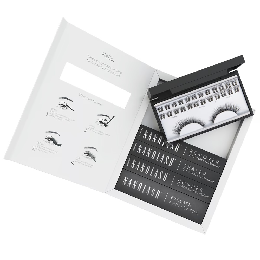 51518471715774812 DIY Extensions Starter Kit zestaw sztuczne rzęsy 10.12.14mm Fantasy 36szt. + bonder do rzęs 5ml + sealer do rzęs 5ml + aplikator do rzęs 1szt. + remover do rzęs 5ml - obrazek 1