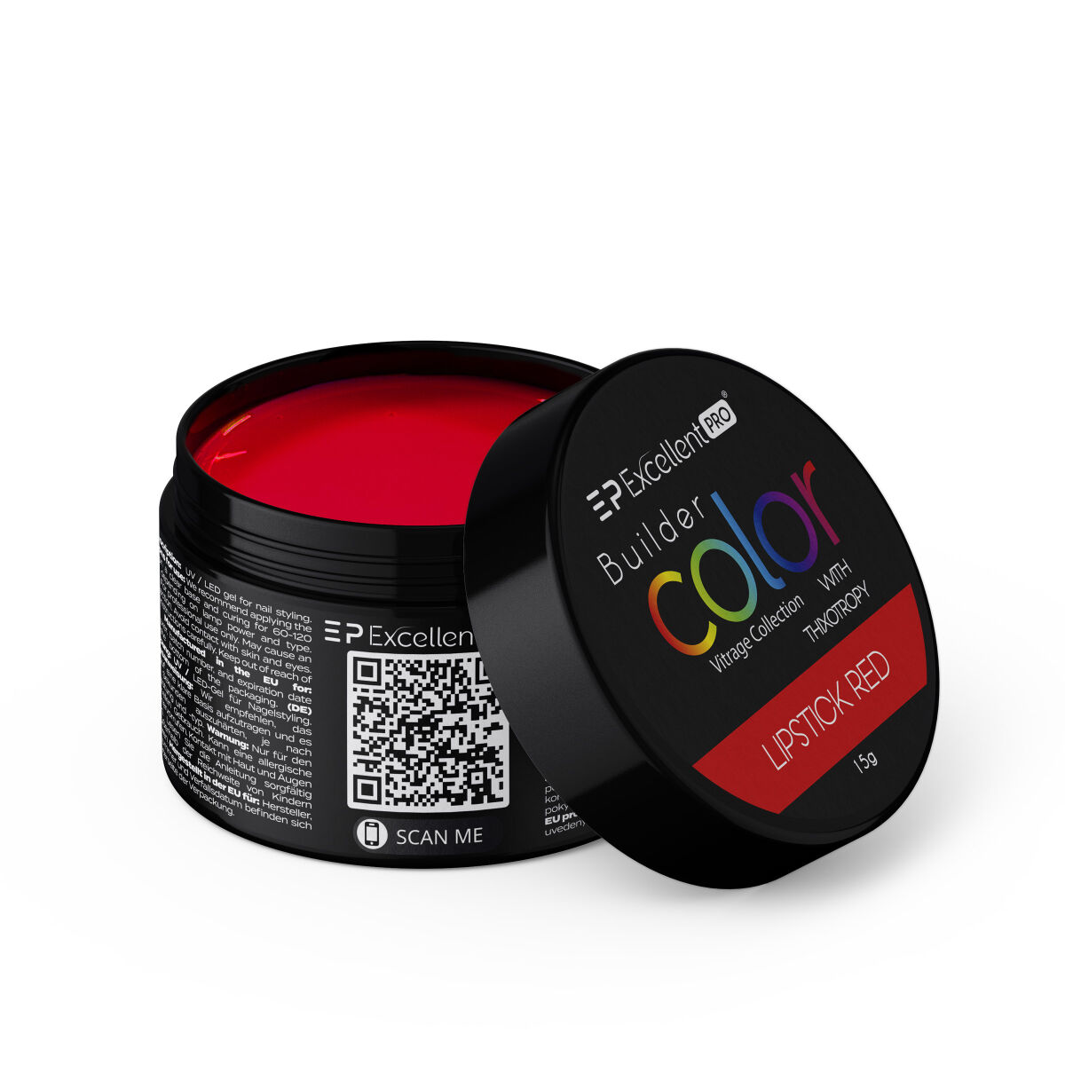 51779021761399366 Builder Color With Thixotropy żel budujący Lipstick Red 15g - obrazek 1