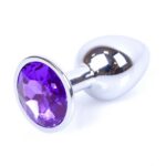 Butt Plug Collection Jewellery Silver metalowy korek analny Purple