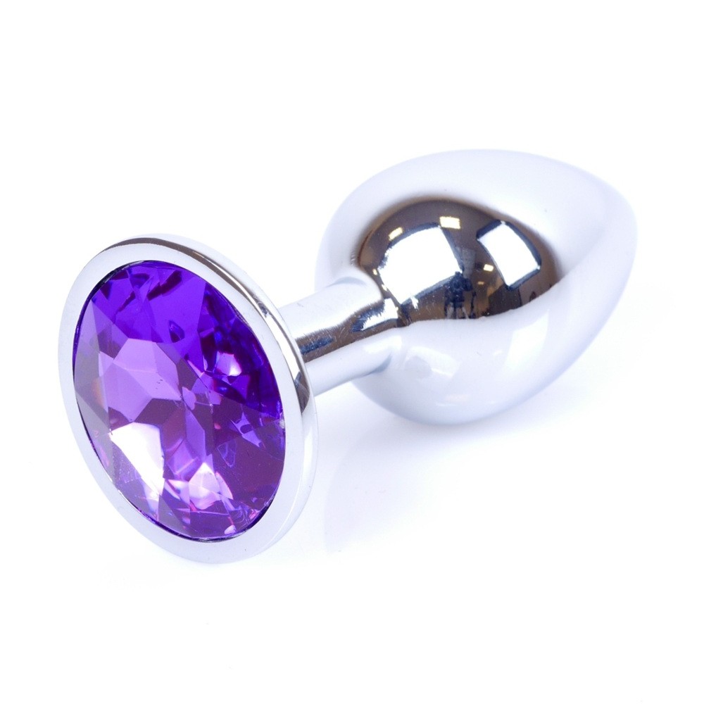 51814031778226582 Butt Plug Collection Jewellery Silver metalowy korek analny Purple - obrazek 1
