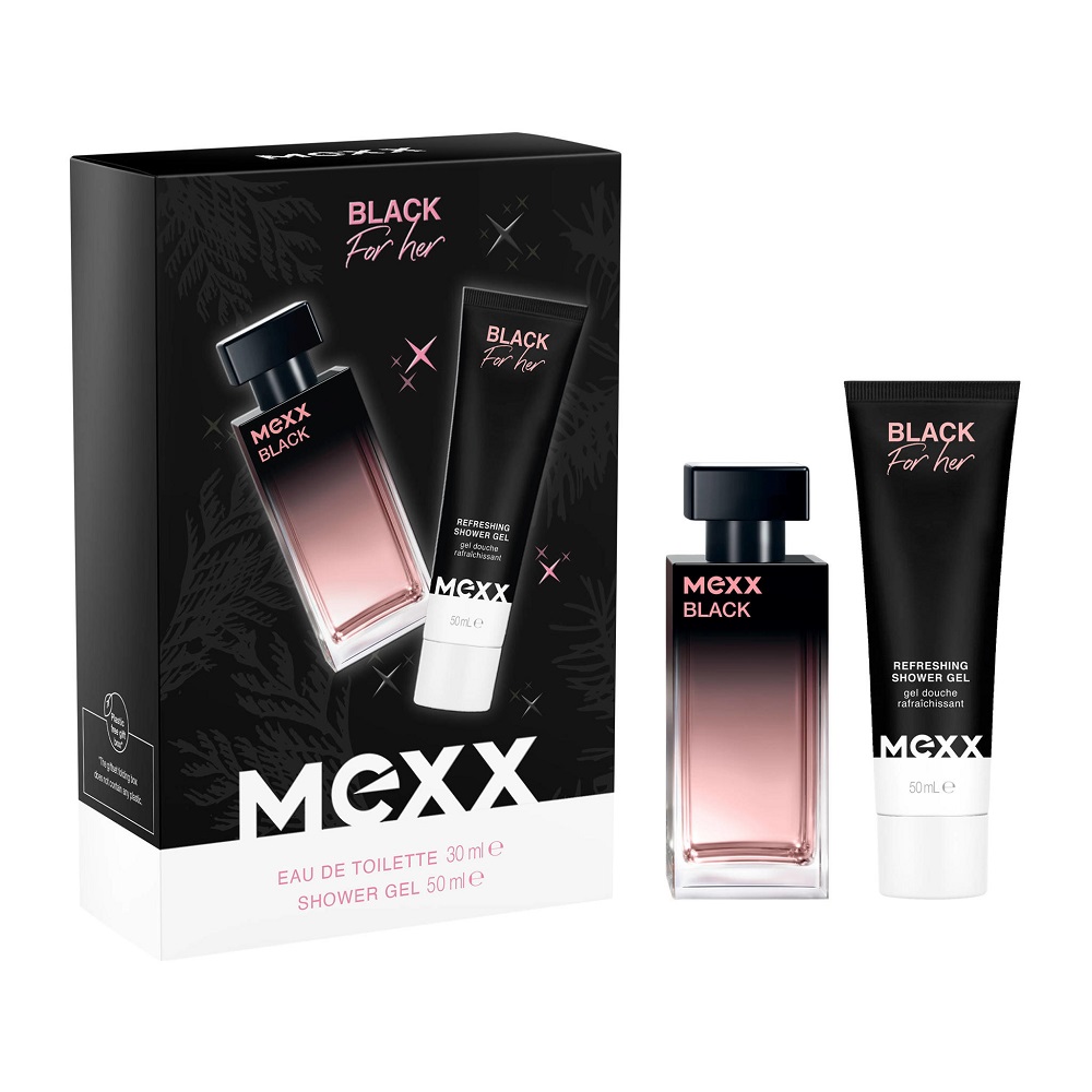 51825661761547635 Black For Her zestaw woda toaletowa spray 30ml + żel pod prysznic 50ml - obrazek 1