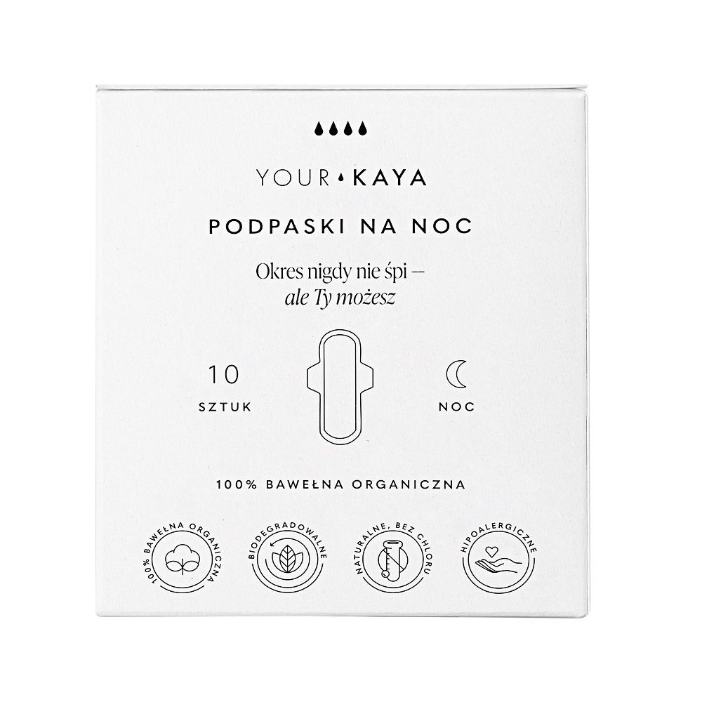 52054221686133643 Organiczne podpaski na noc 10szt. - obrazek 1