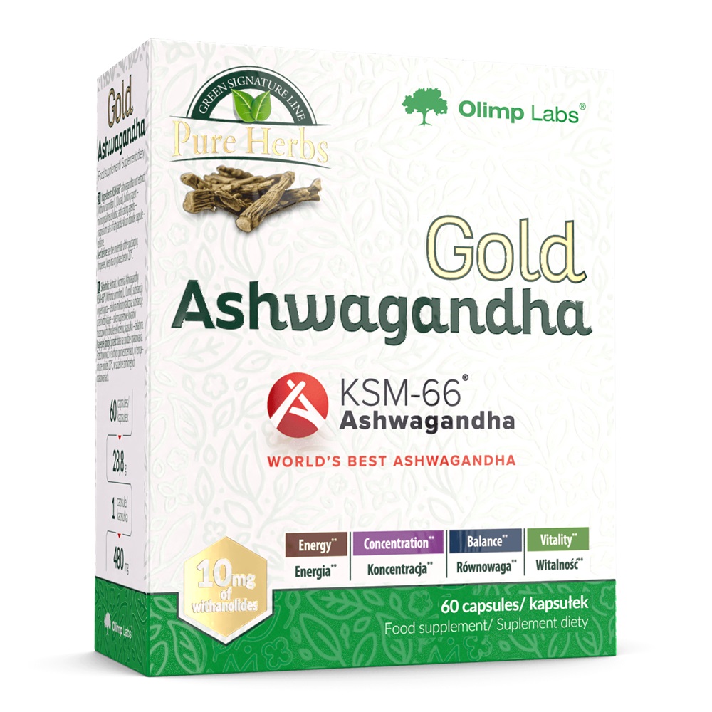 52071841742993630 Gold Ashwagandha suplement diety 60 kapsułek - obrazek 1