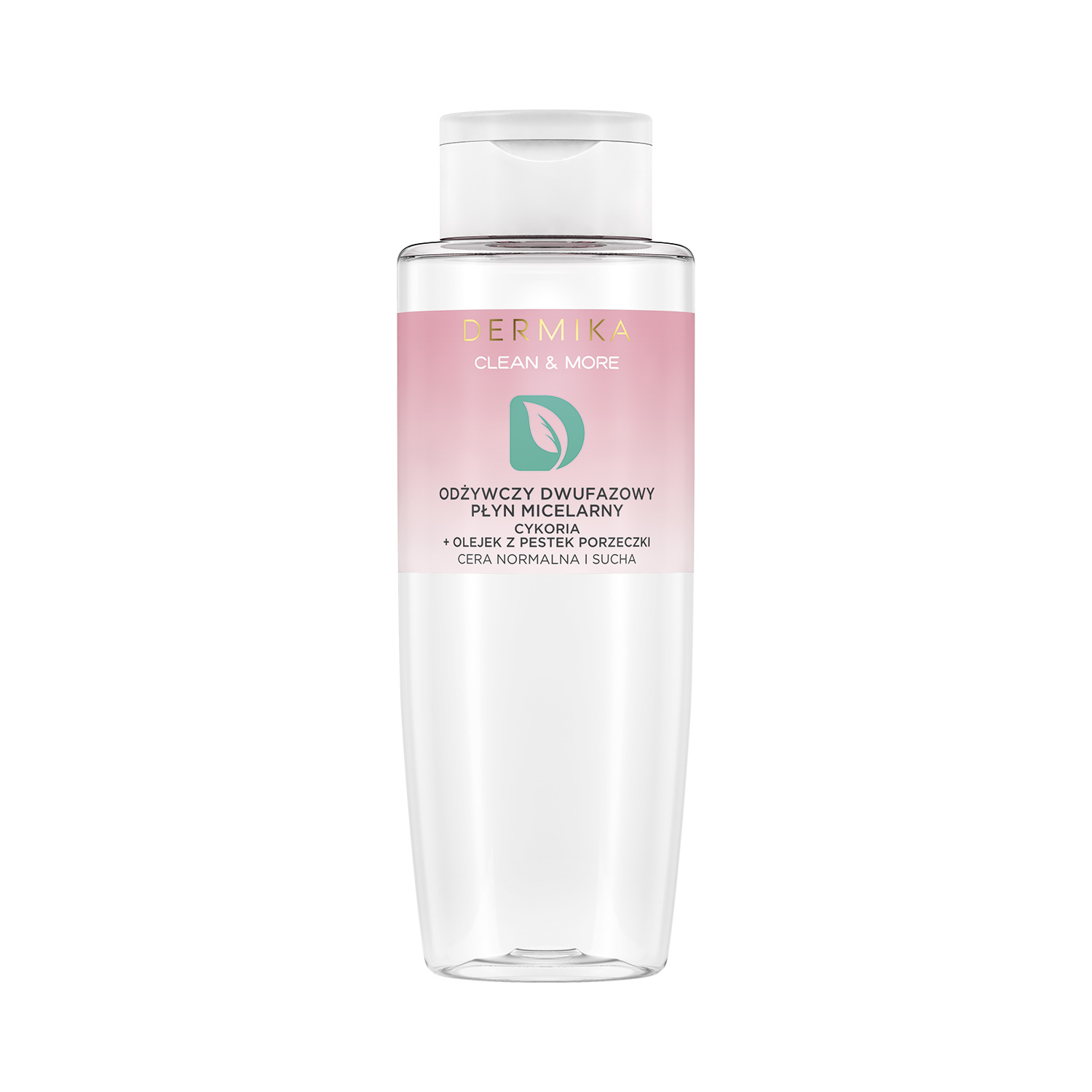 52159461601026337 Clean & More odżywczy dwufazowy płyn micelarny do cery normalnej i suchej Cykoria & Olejek z Pestek Porzeczki 400ml - obrazek 1
