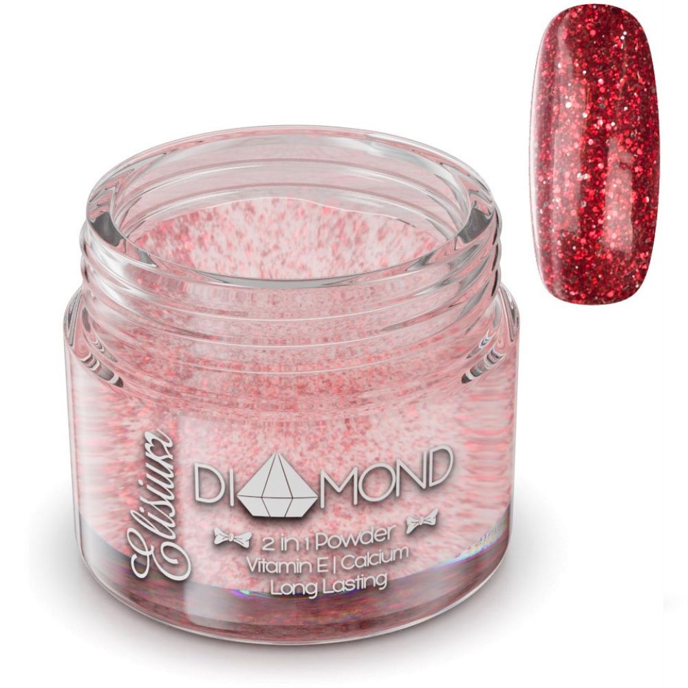 52250501764262389 Diamond 2in1 Powder proszek do manicure tytanowego D05 Twinkle By Red 23g - obrazek 1