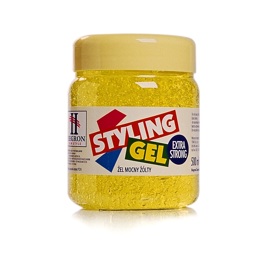 52320021659095281 Styling Gel Extra Strong żel do stylizacji włosów Żółty 500ml - obrazek 1