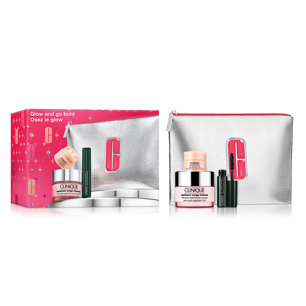 52387761762427261 Glow and Go Bold zestaw intensywnie nawilżający krem do twarzy 50ml + krem pod oczy 5ml + tusz do rzęs 3.5ml + kosmetyczka - obrazek 1