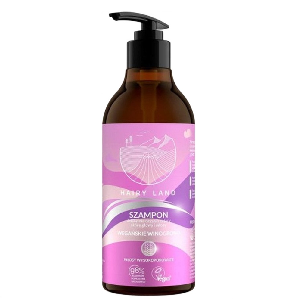 5240741760706506 Szampon do włosów wysokoporowatych Wegańskie Winogrono 400ml - obrazek 1