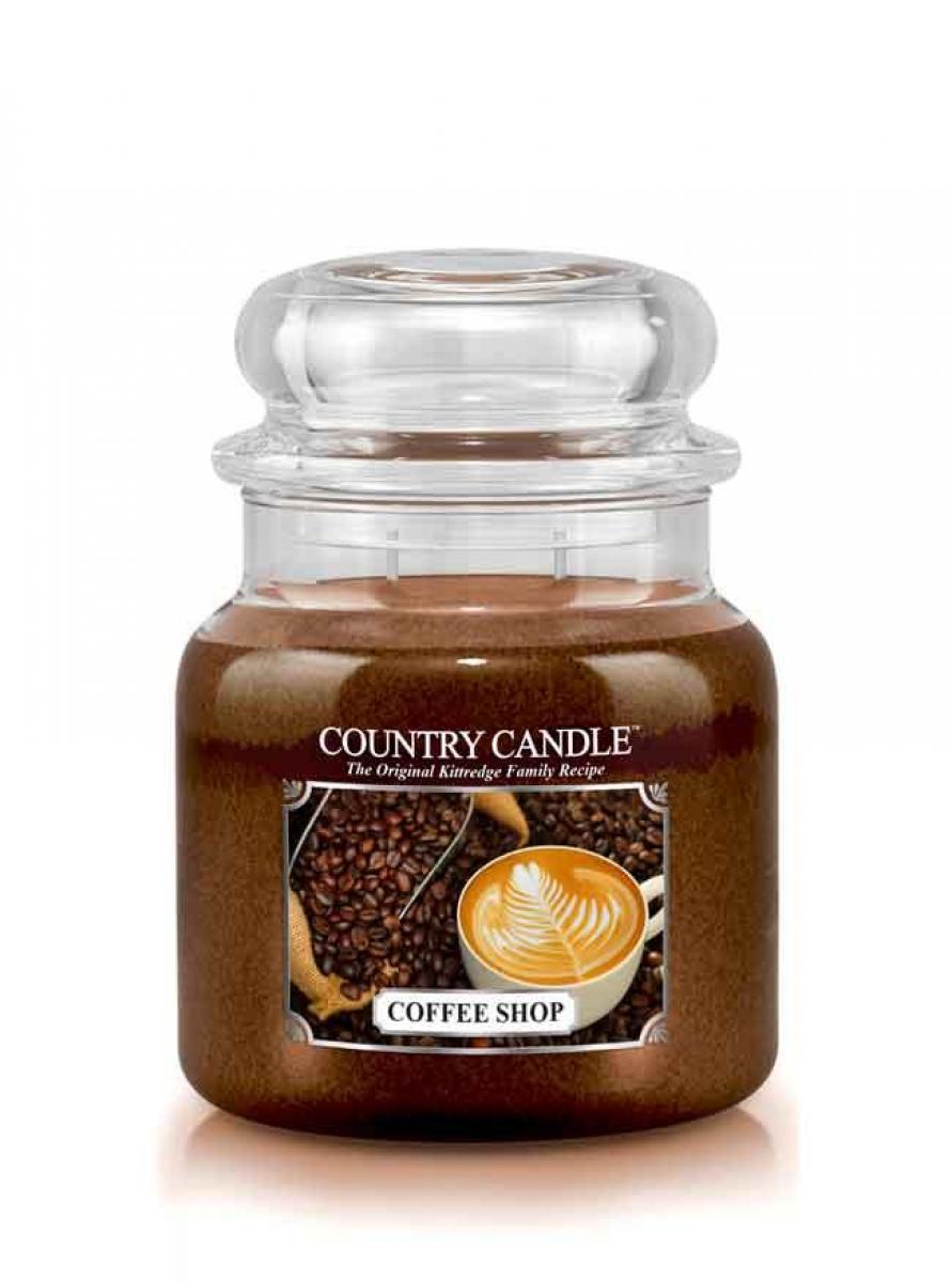 52496681581617859 Średnia świeca zapachowa z dwoma knotami Coffee Shop 453g - obrazek 1