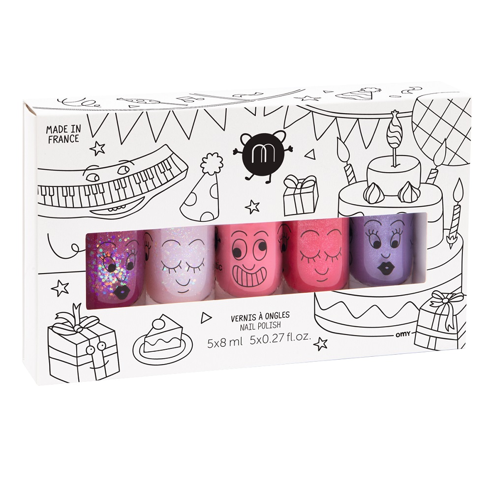 5251891636359805 Kids Party zestaw lakierów do paznokci Sheepy 8ml + Polly 8ml + Cookie 8ml + Kitty 8ml + Piglou 8ml - obrazek 1