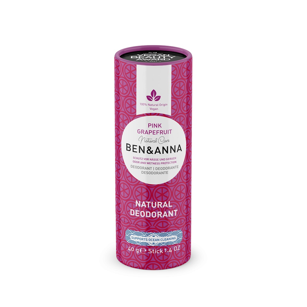 Exclusive Mockups for Branding and Packaging Design Natural Soda Deodorant naturalny dezodorant na bazie sody sztyft kartonowy Pink Grapefruit 40g - obrazek 1