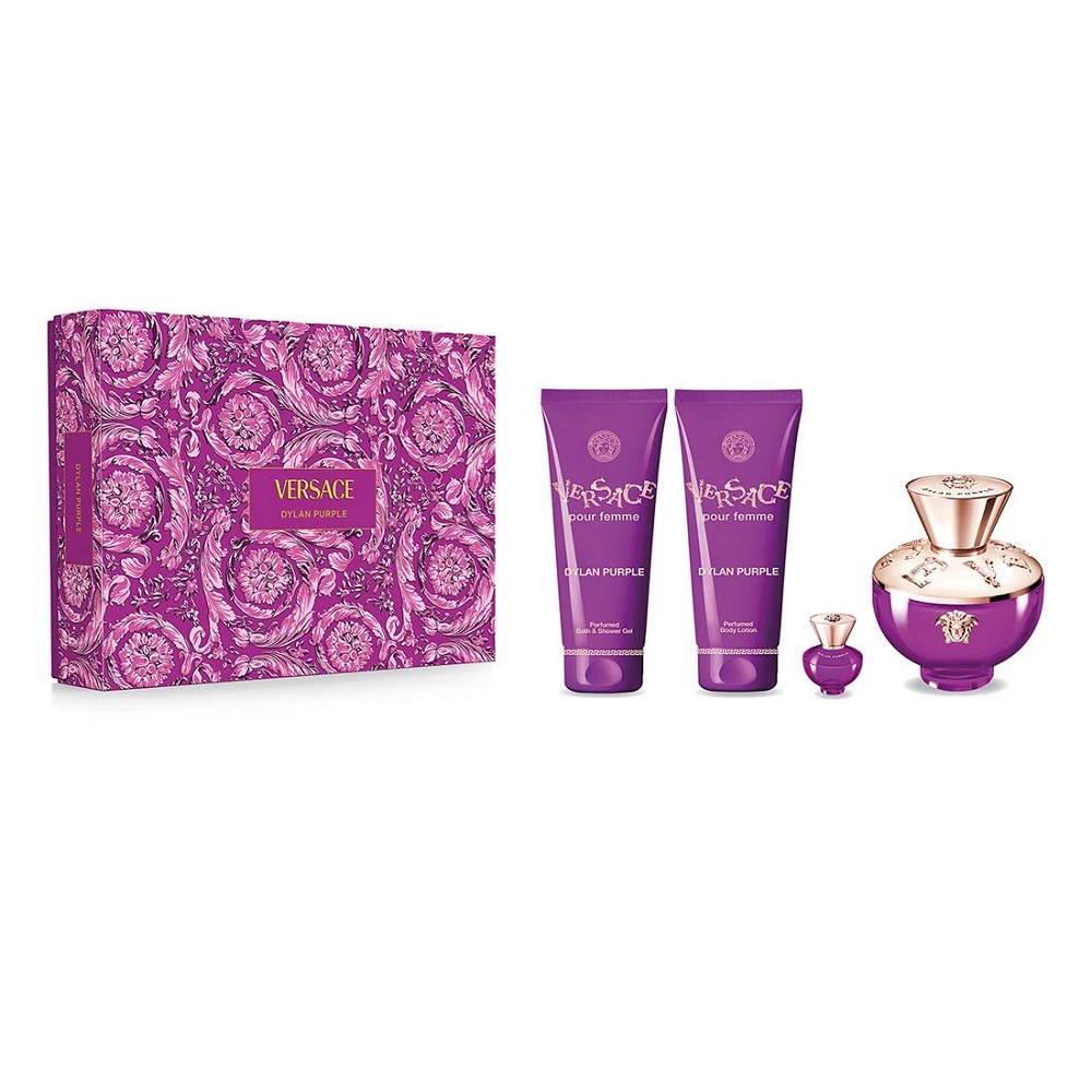52909601750224770 Dylan Purple Pour Femme zestaw woda perfumowana spray 100ml + balsam do ciała 100ml + żel pod prysznic 100ml + woda perfumowana 5ml - obrazek 1
