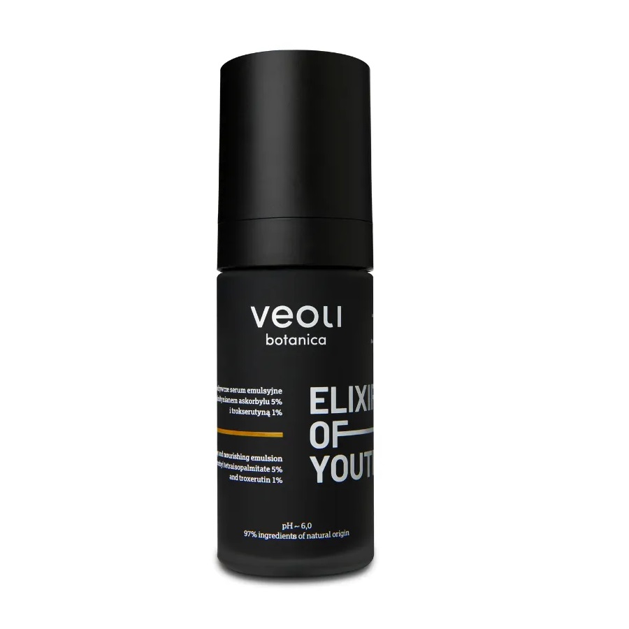 53203081739513739 Elixir Of Youth rozjaśniająco-odżywcze serum emulsyjne z tetraizopalmitynianem askorbylu 5% i trokserutyną 1% 30ml - obrazek 1