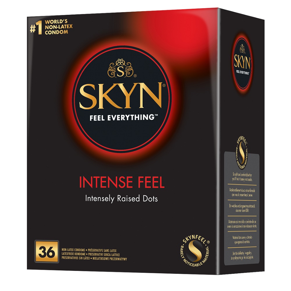 53220471676526548 Intense Feel nielateksowe prezerwatywy z wypustkami 36szt - obrazek 1
