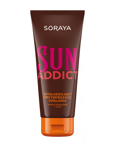 53325491588828186 Sun Addict wygładzający przyspieszacz opalania z masłem kakaowym i algami 150ml - obrazek 1