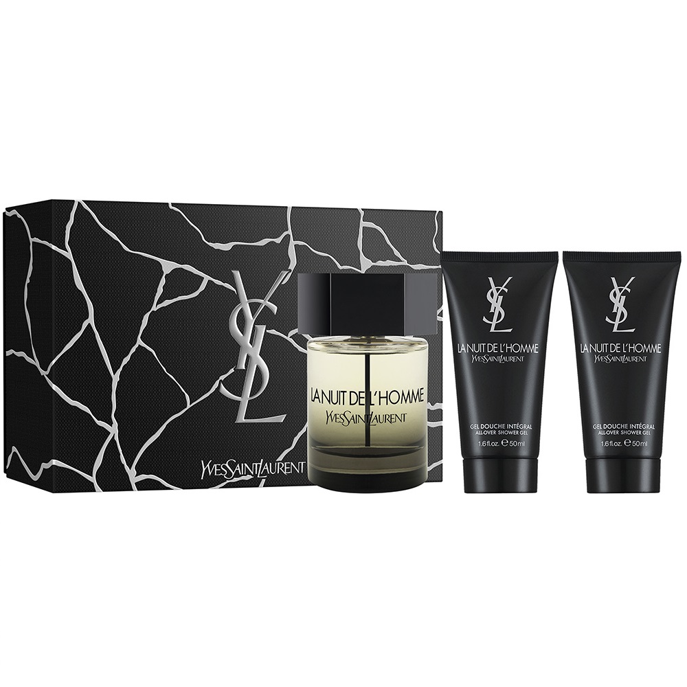 53387581706706731 La Nuit De L'Homme zestaw woda toaletowa spray 100ml + żel pod prysznic 2x50ml - obrazek 1