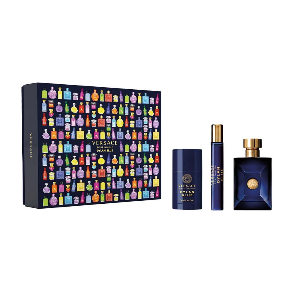 53452971632413999 Pour Homme Dylan Blue zestaw woda toaletowa spray 100ml + miniatura wody toaletowej 10ml + dezodorant sztyft 75ml - obrazek 1