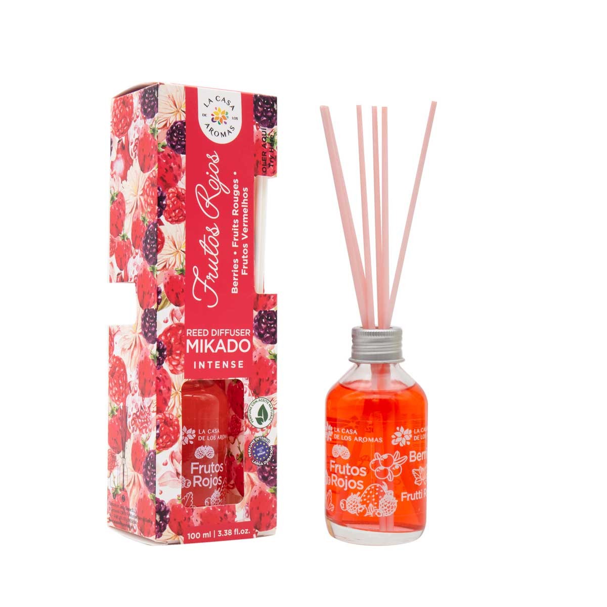 53725521634044103 Mikado Intense patyczki zapachowe Czerwone Owoce 100ml - obrazek 1
