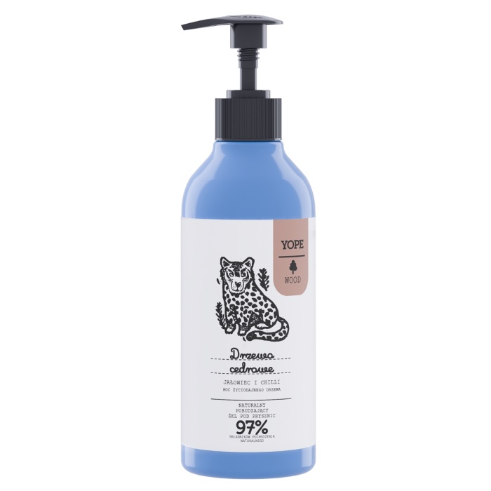 5373161621947125 Naturalny pobudzający żel pod prysznic Drzewo Cedrowe Jałowiec i Chilli 400ml - obrazek 1