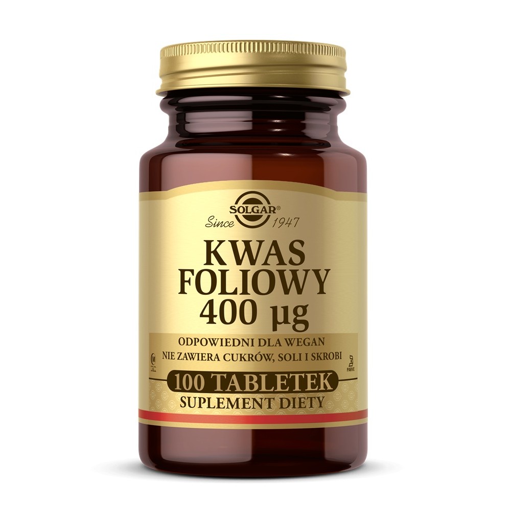 53820701768227194 Kwas Foliowy 400mcg suplement diety 100 tabletek - obrazek 1