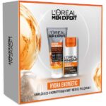 Men Expert Hydra Energetic zestaw krem nawilżający przeciw oznakom zmęczenia 50ml + pobudzający żel do mycia twarzy 100ml