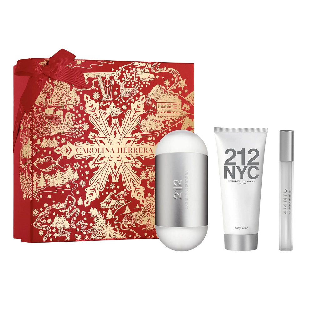 53933711735912466 212 Woman zestaw woda toaletowa spray 100ml + balsam do ciała 100ml + miniatura wody toaletowej 10ml - obrazek 1