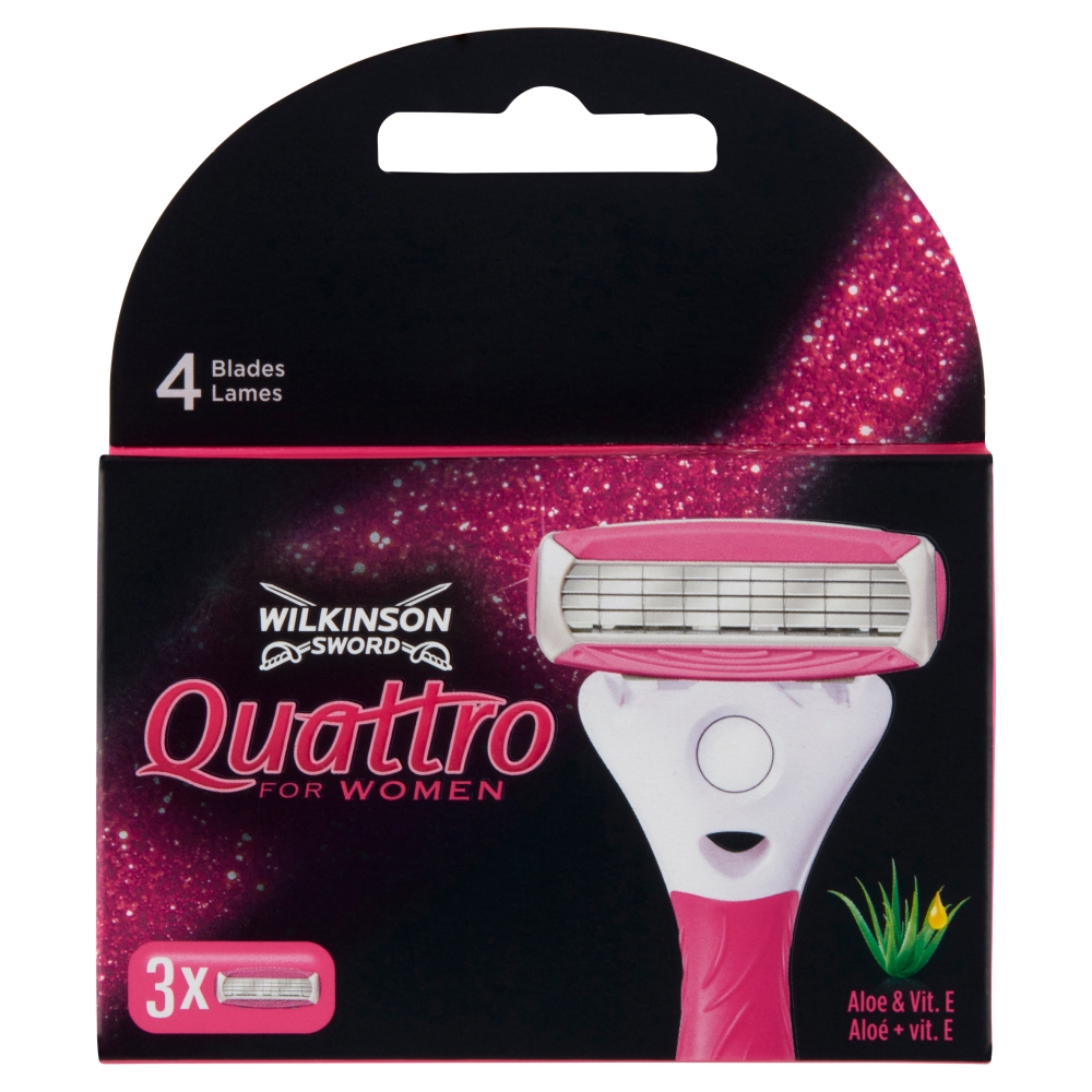54338191694504915 Quattro For Women zapasowe ostrza do maszynki do golenia dla kobiet 3szt - obrazek 1