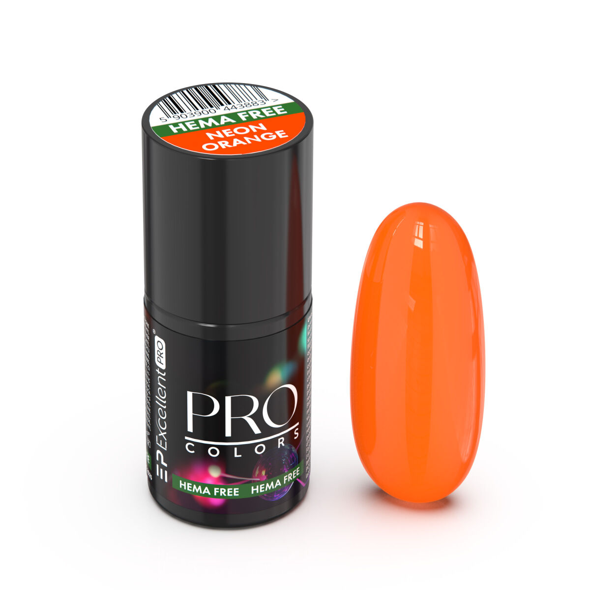 54347301762564616 Pro Colors Hema Free lakier hybrydowy 25 Neon Orange 7g - obrazek 1