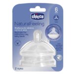 NaturalFeeling smoczek silikonowy na butelkę przepływ do kaszki 6m+ 2szt