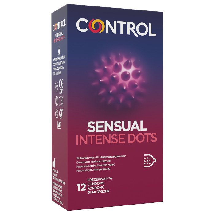 54866981660879139 Sensual Intense Dots prezerwatywy ze stożkowatymi wypustkami 12szt. - obrazek 1