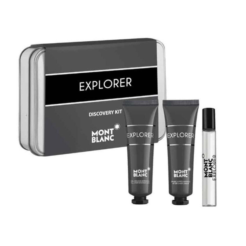 54888451764696596 Explorer zestaw miniatura wody perfumowanej spray 7.5ml + żel pod prysznic 30ml + balsam po goleniu 30ml - obrazek 1