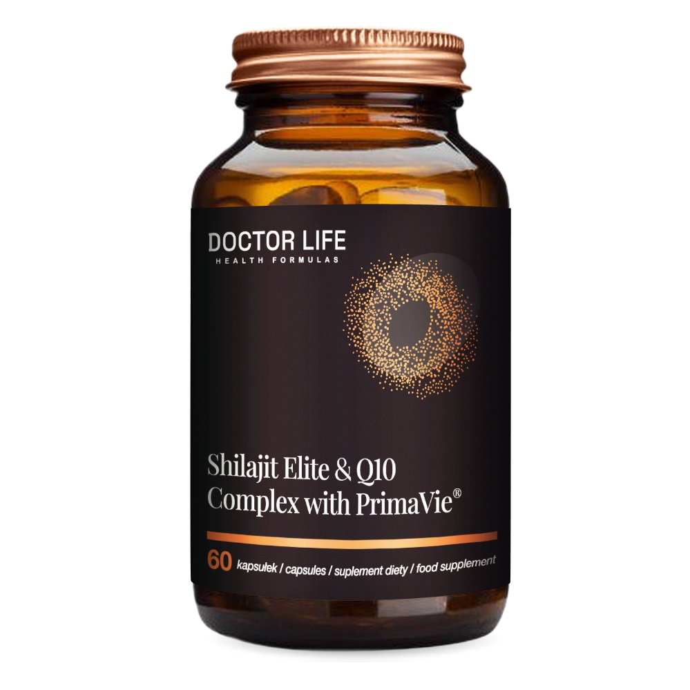 54998141728365721 Shilajit Elite & Q10 Complex with PrimaVie suplement diety wspierający zdrowie serca i zmniejszający zmęczenie 60 kapsułek - obrazek 1
