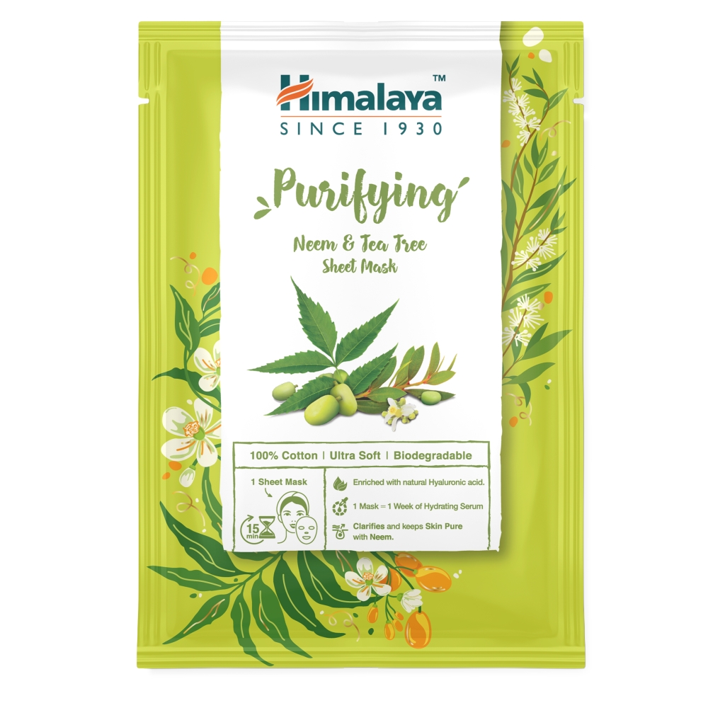 55018261777890677 Oczyszczająca maska na tkaninie z neem i olejkiem z drzewa herbacianego 30ml - obrazek 1