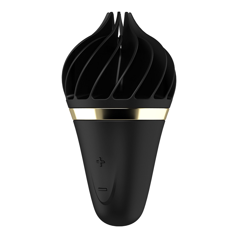 55029141672650203 Sweet Treat stymulator łechtaczki w kształcie lodowego rożka Black - obrazek 1