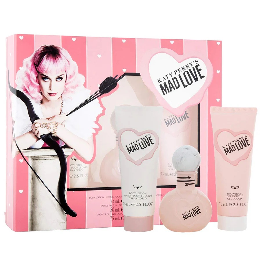 5508791721218580 Katy Perry's Mad Love zestaw woda perfumowana spray 50ml + balsam do ciała 75ml + żel pod prysznic 75ml - obrazek 1