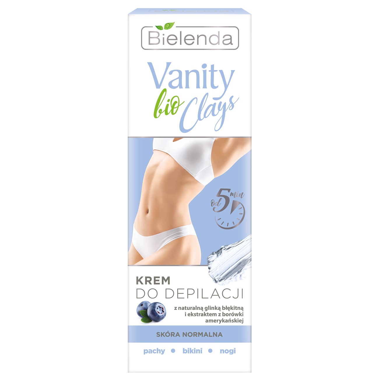 55218881650961270 Vanity Bio Clays krem do depilacji z niebieską glinką do skóry normalnej 100ml - obrazek 1