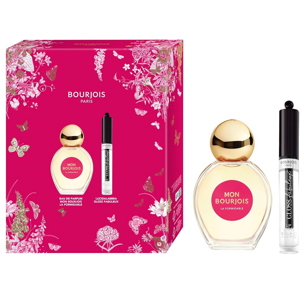 55232191758780605 Mon Bourjois La Formidable zestaw woda perfumowana spray 50ml + błyszczyk do ust 01 3.5ml - obrazek 1