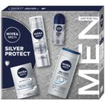Men Silver Protect Collection zestaw pianka do golenia 200ml + balsam po goleniu 100ml + antyperspirant roll-on 50ml + żel pod prysznic 3w1 250ml
