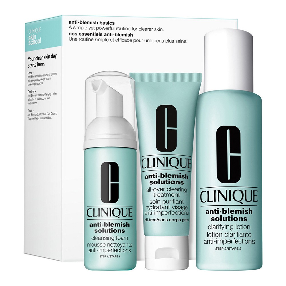 553531653543810 Anti-Blemish Basics zestaw Anti-Blemish Solutions Cleansing Foam 50ml + Anti-Blemish Solutions Clarifying Lotion 200ml + Anti-Blemish Solutions All-Over Clearing Treatment 50ml - obrazek 1