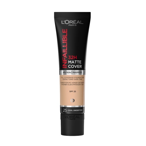 55369251679993062 Infallible 32H Matte Cover Foundation długotrwały podkład matujący 25 Cool Undertone/Rose Ivory 30ml - obrazek 1